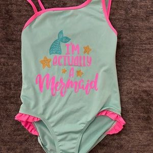 Girls Mermaid Swimsuit: Size 7/8